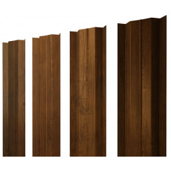 Штакетник М-образный GL 0,45 Print Twincolor Golden Wood